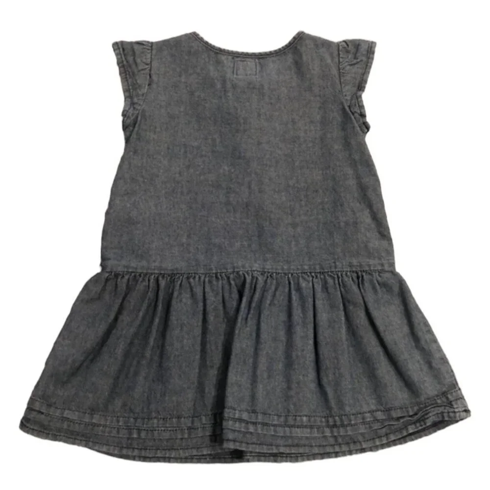 Baby Gap 2Y Chambray Ruffle Dress